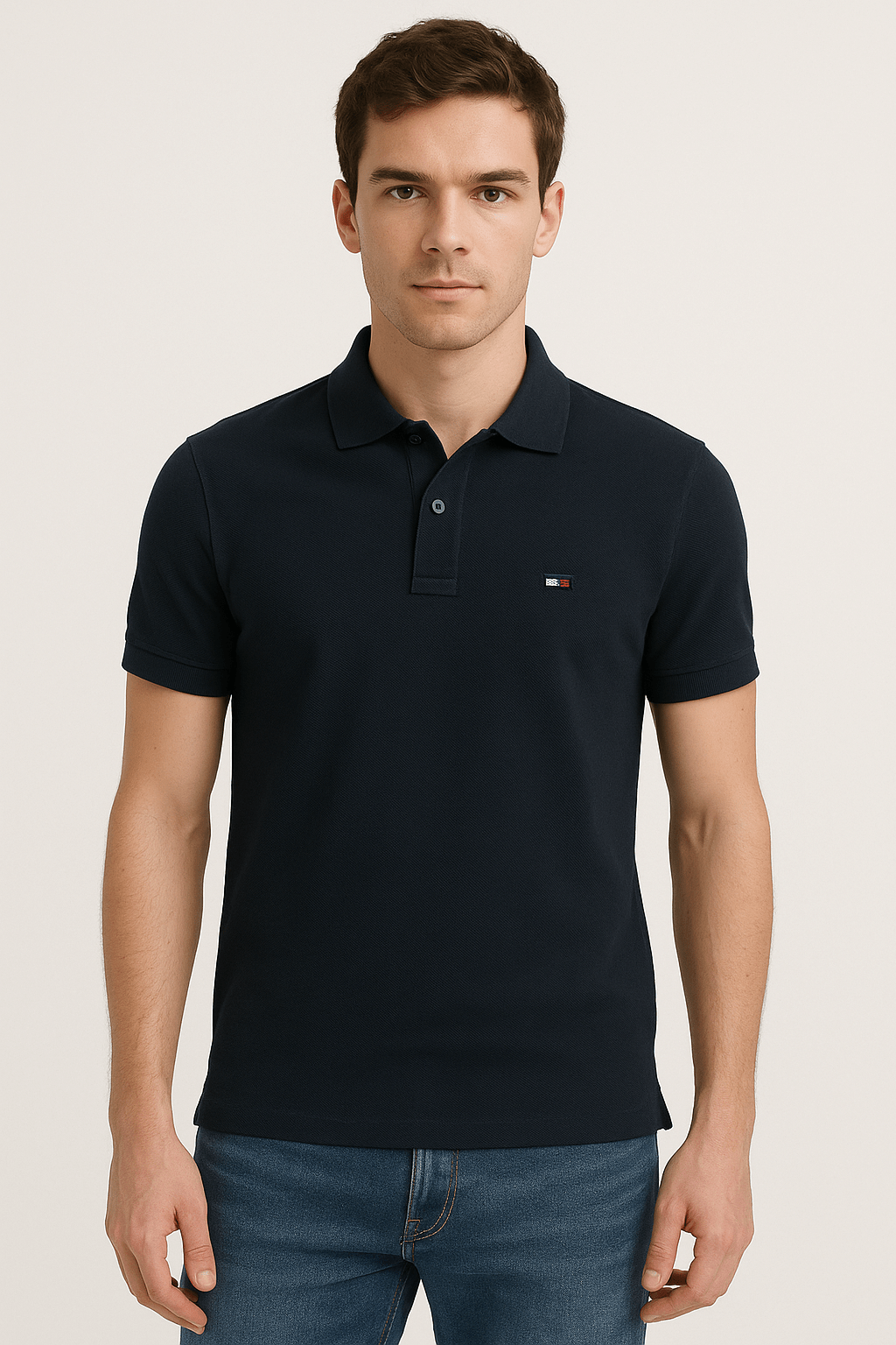 Тениска с яка Tommy Hilfiger
