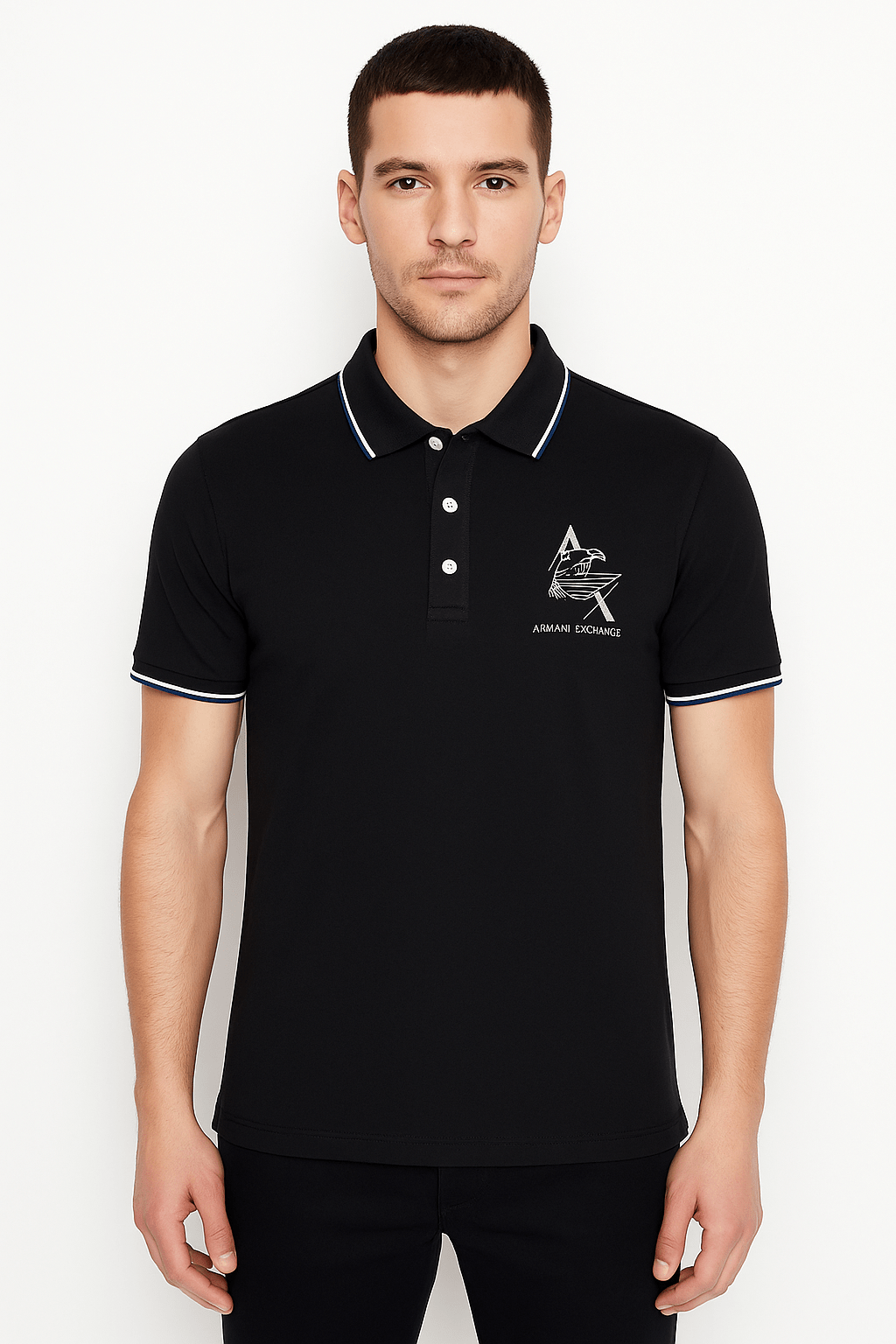 Тениска с яка Armani Exchange